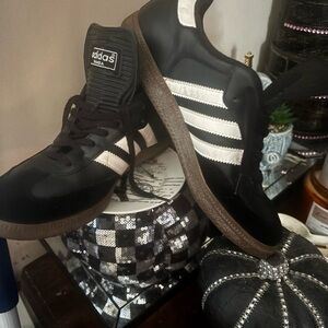 adidas Kids Black and White Sneakers